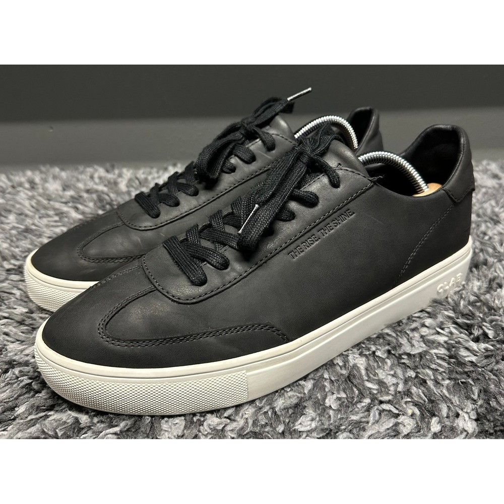 Clae Vuori Shoes Sneakers Mens 10 Black Deane Vegan Leather Luxe Minimalist